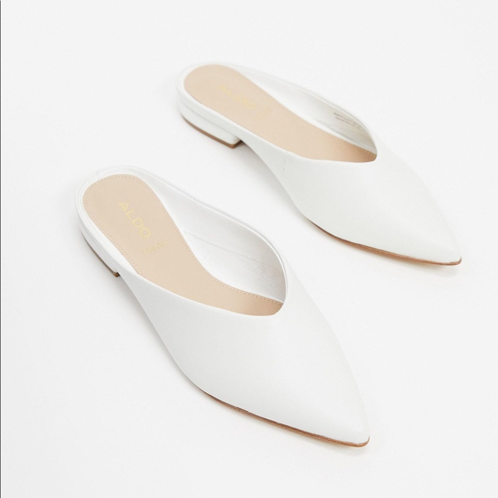 NWT Aldo Nirasa White Mules